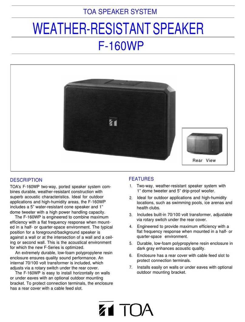 Toa F-160 User manual