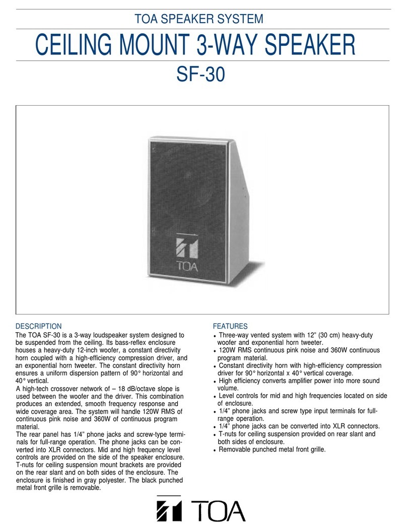Toa SF-30 User manual