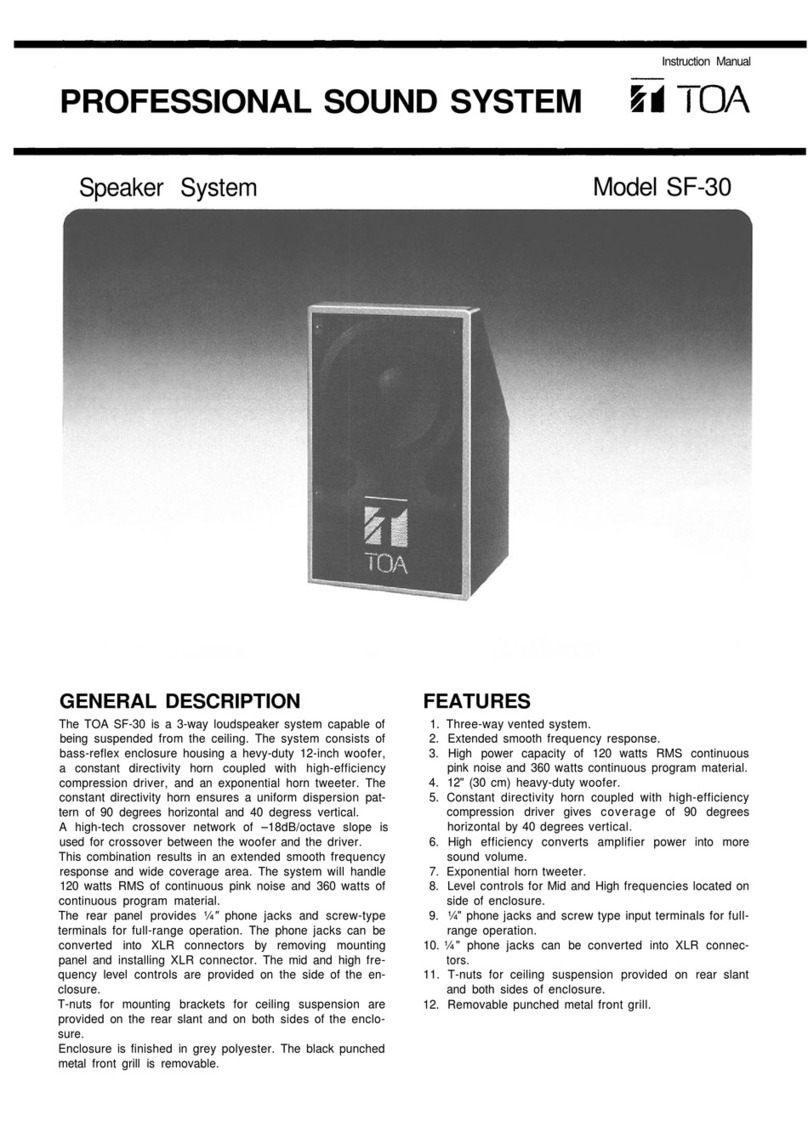 Toa SF-30 User manual