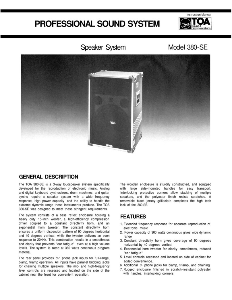 Toa 380-SE User manual