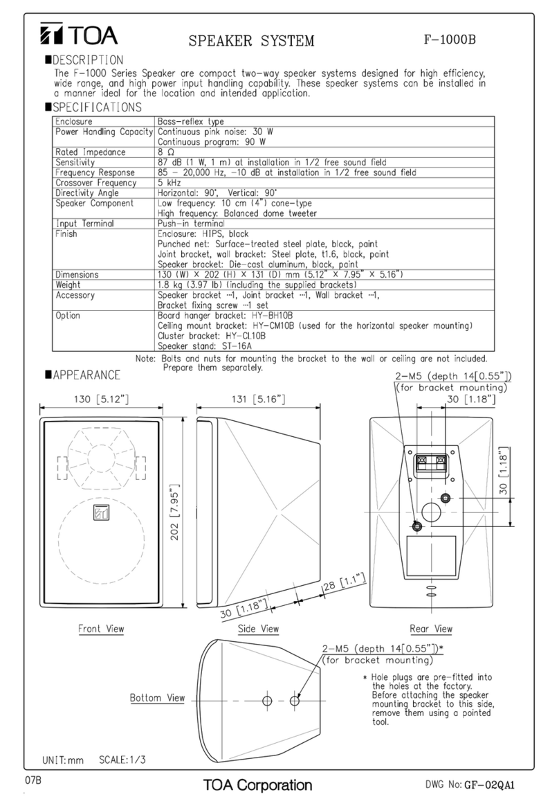 Toa F-1000B User manual