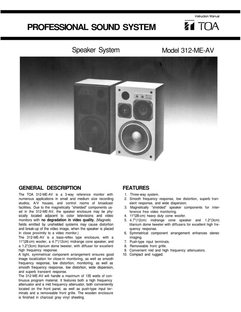 Toa 312-ME-AV User manual