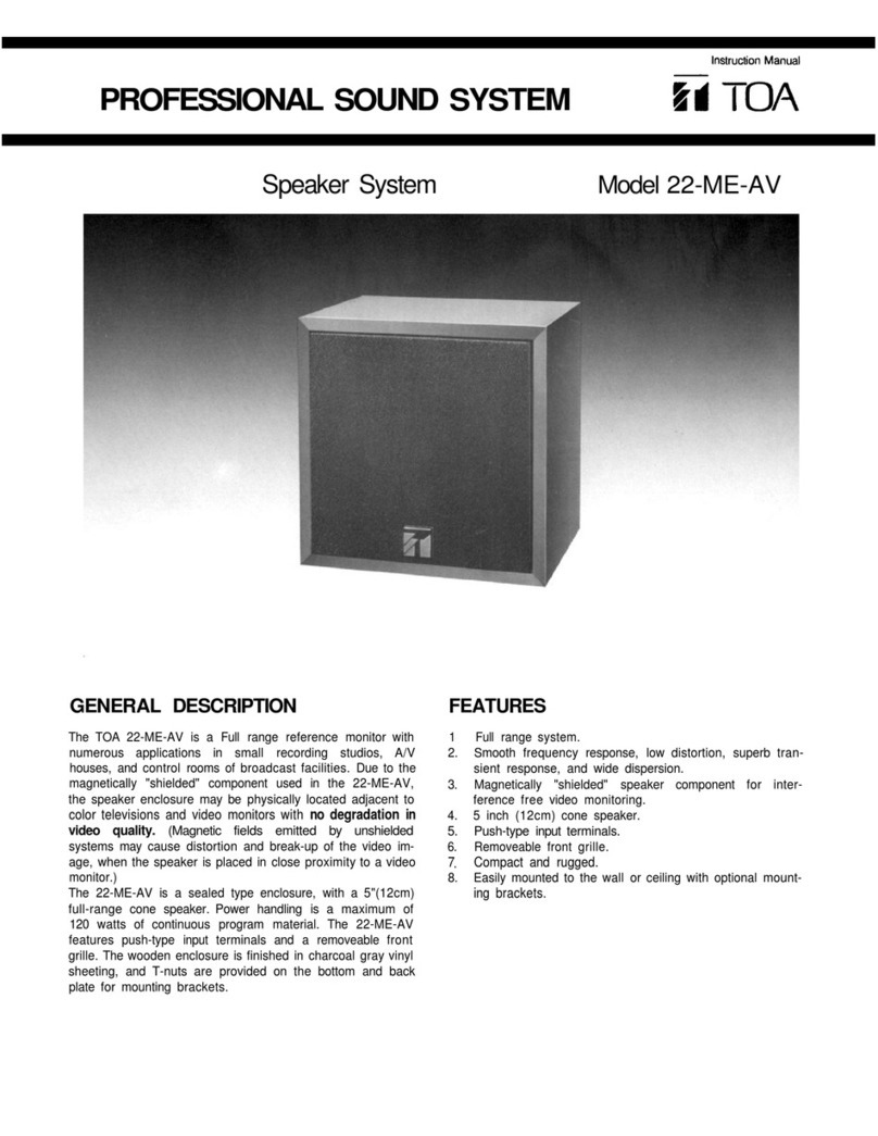 Toa 22-ME-AV User manual