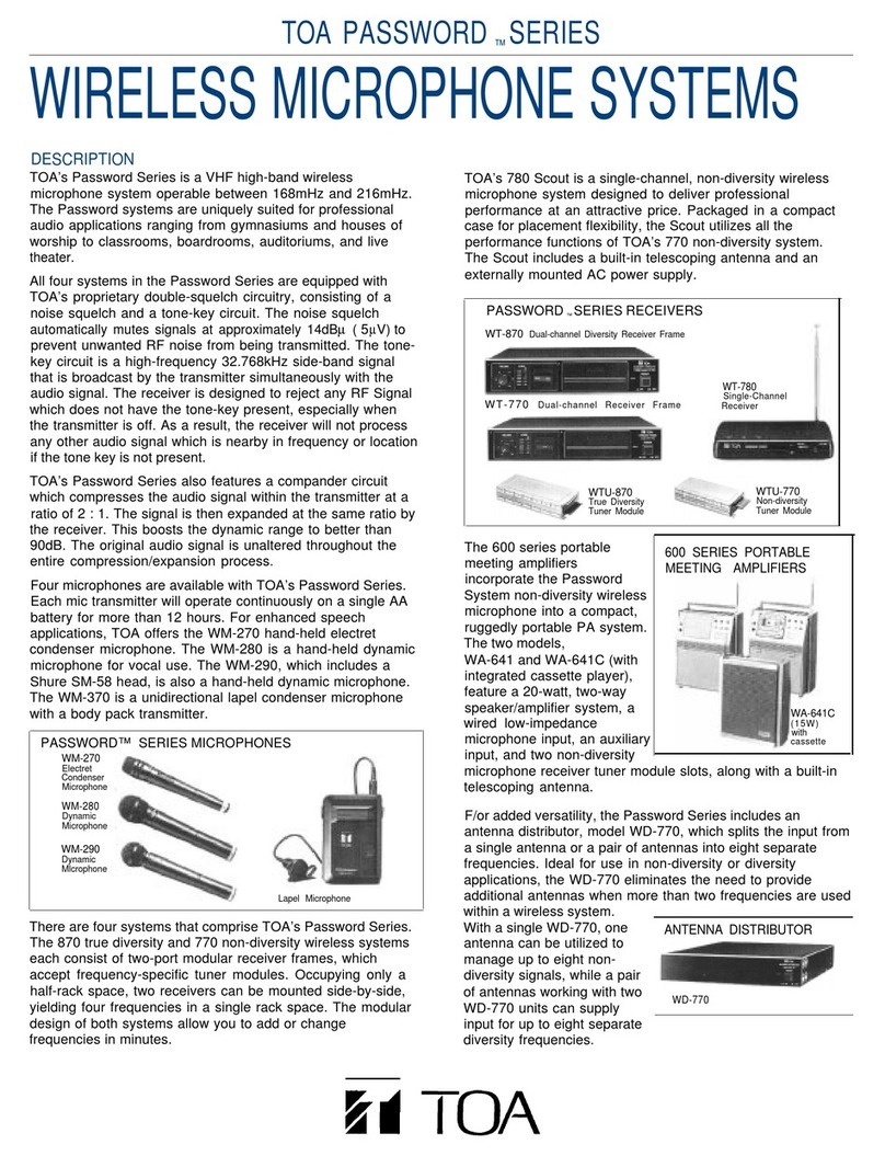 Toa WA-641C Specifications