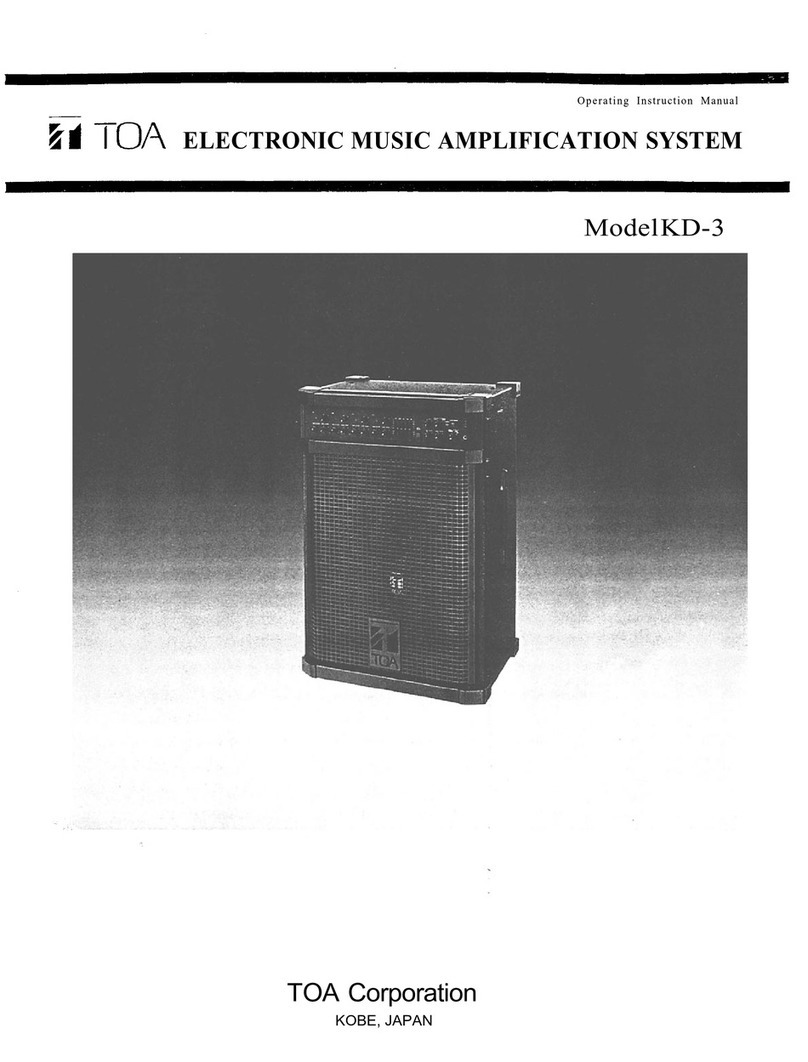 Toa KD-3 Operating instructions manual