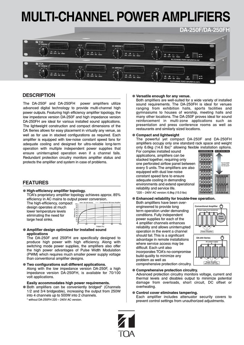 Toa DA-250F Specifications