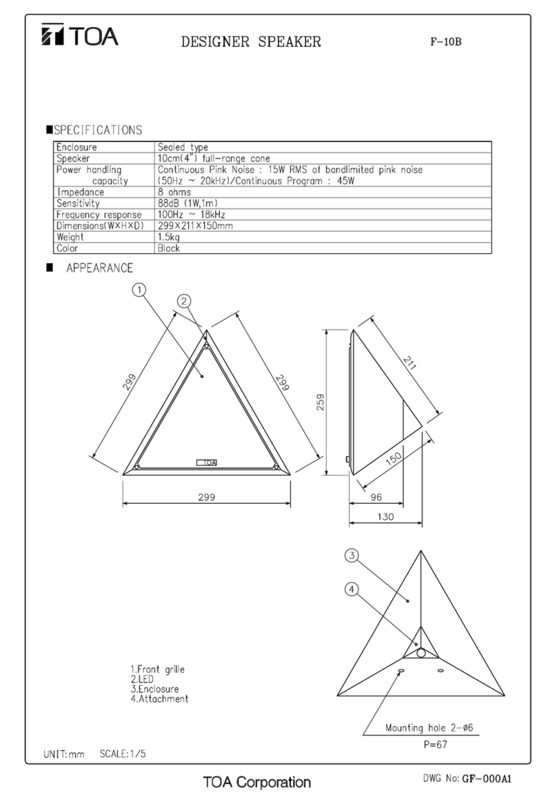 Toa F-10 Specifications