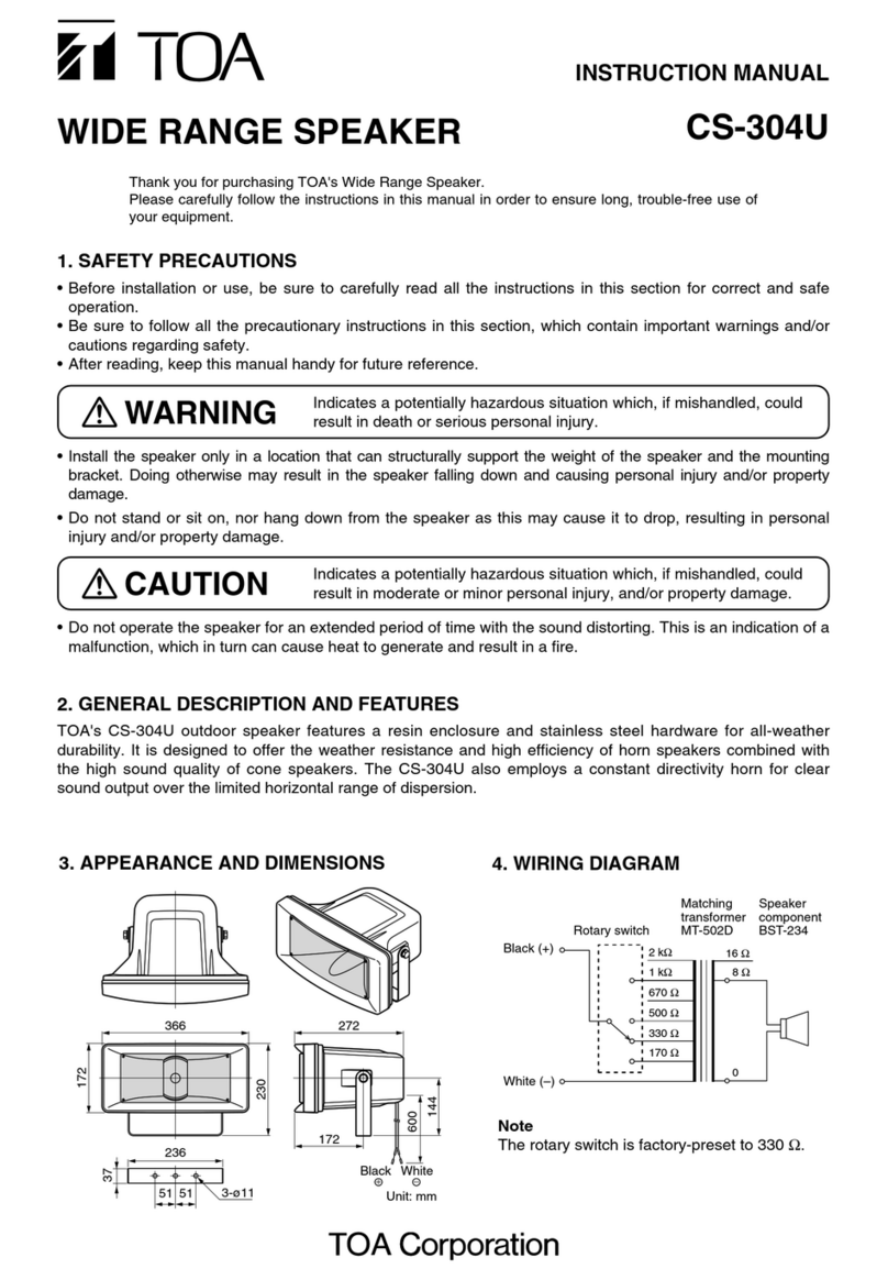 Toa CS-304U instruction manual