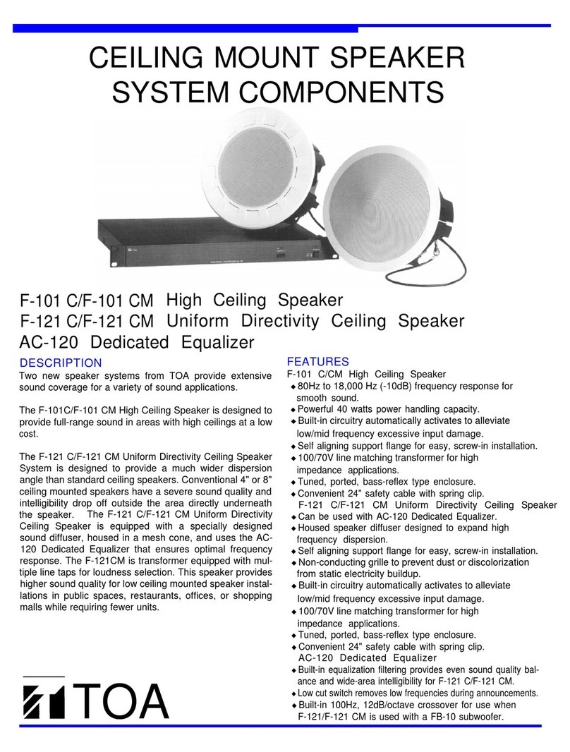 Toa F-10 User manual