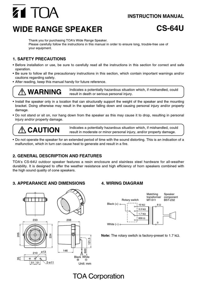 Toa CS-64U User manual