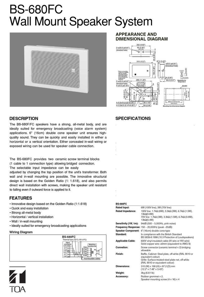 Toa BS-680FC User manual