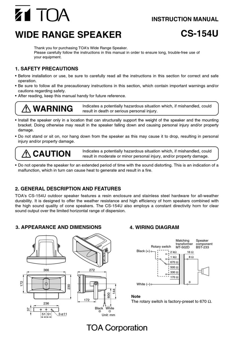 Toa CS-154U User manual