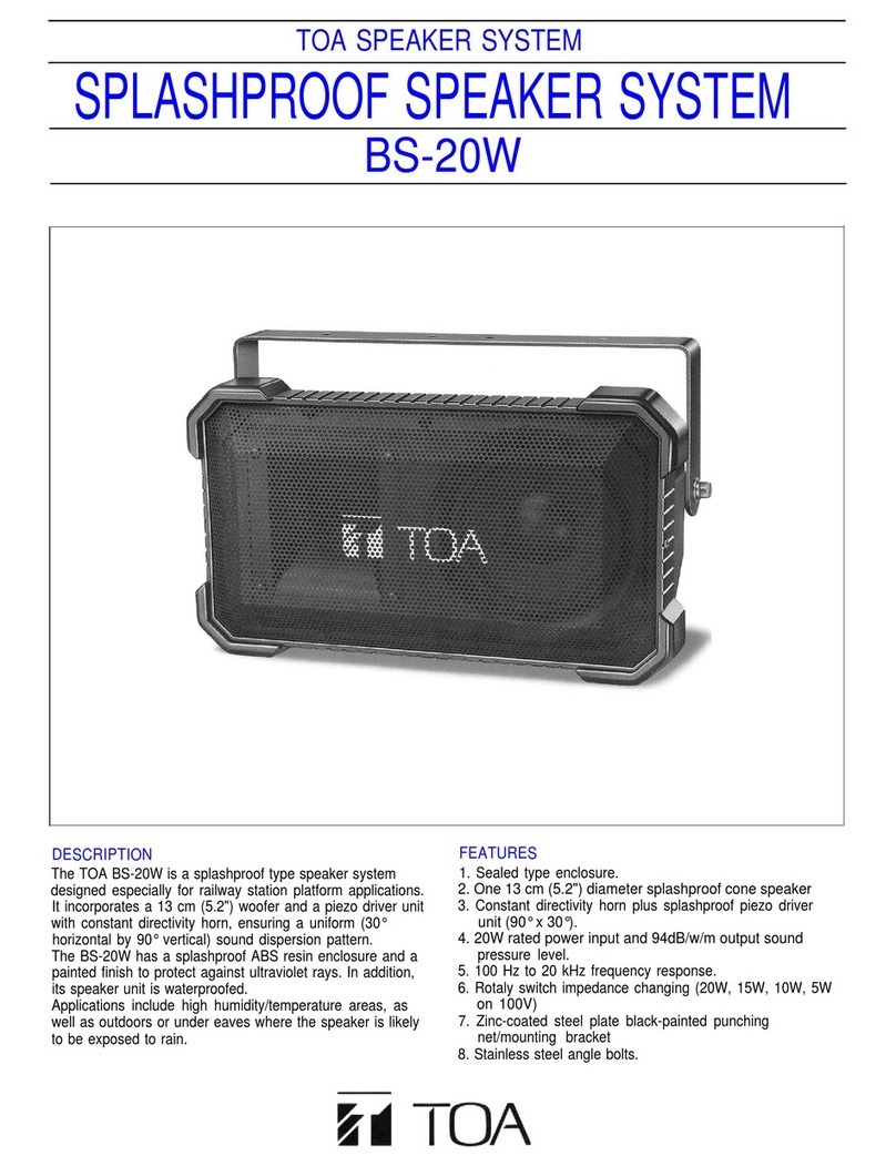 Toa BS-20 User manual