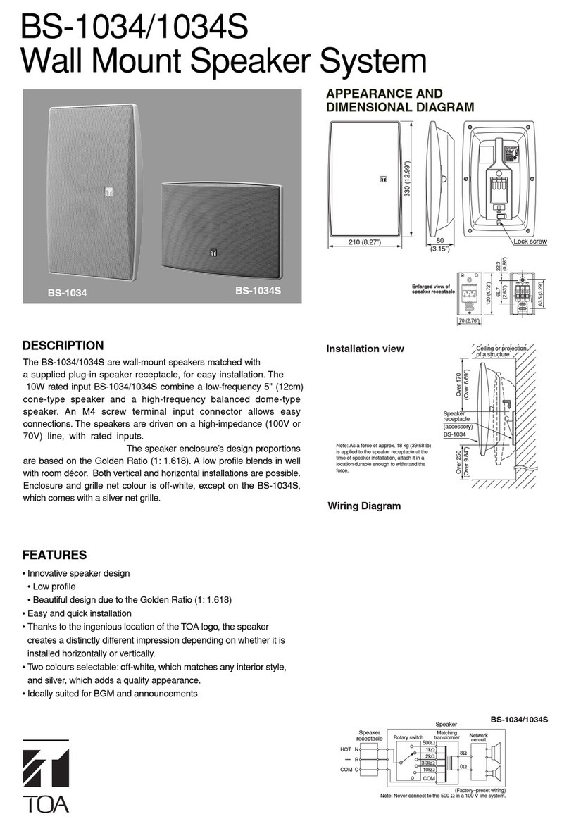 Toa BS-1034 User manual
