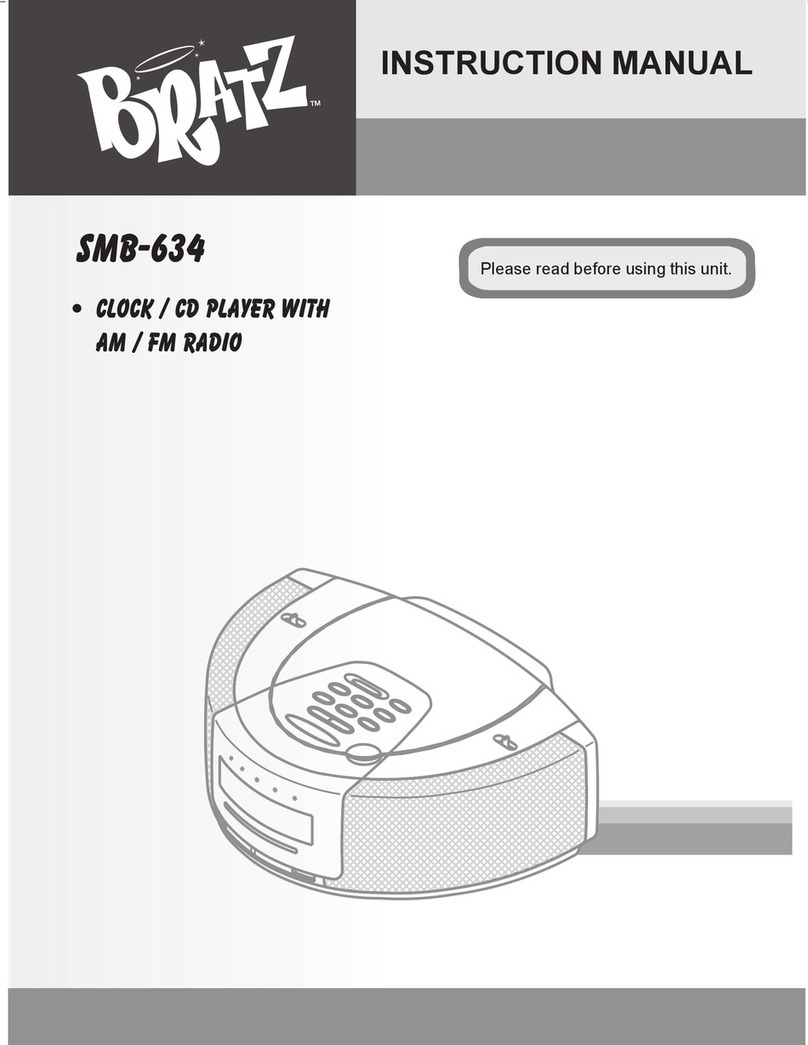 The Singing Machine Bratz SMB-634 User manual