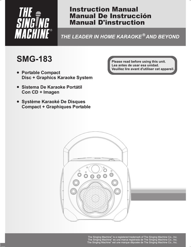 The Singing Machine SMG-183 User manual