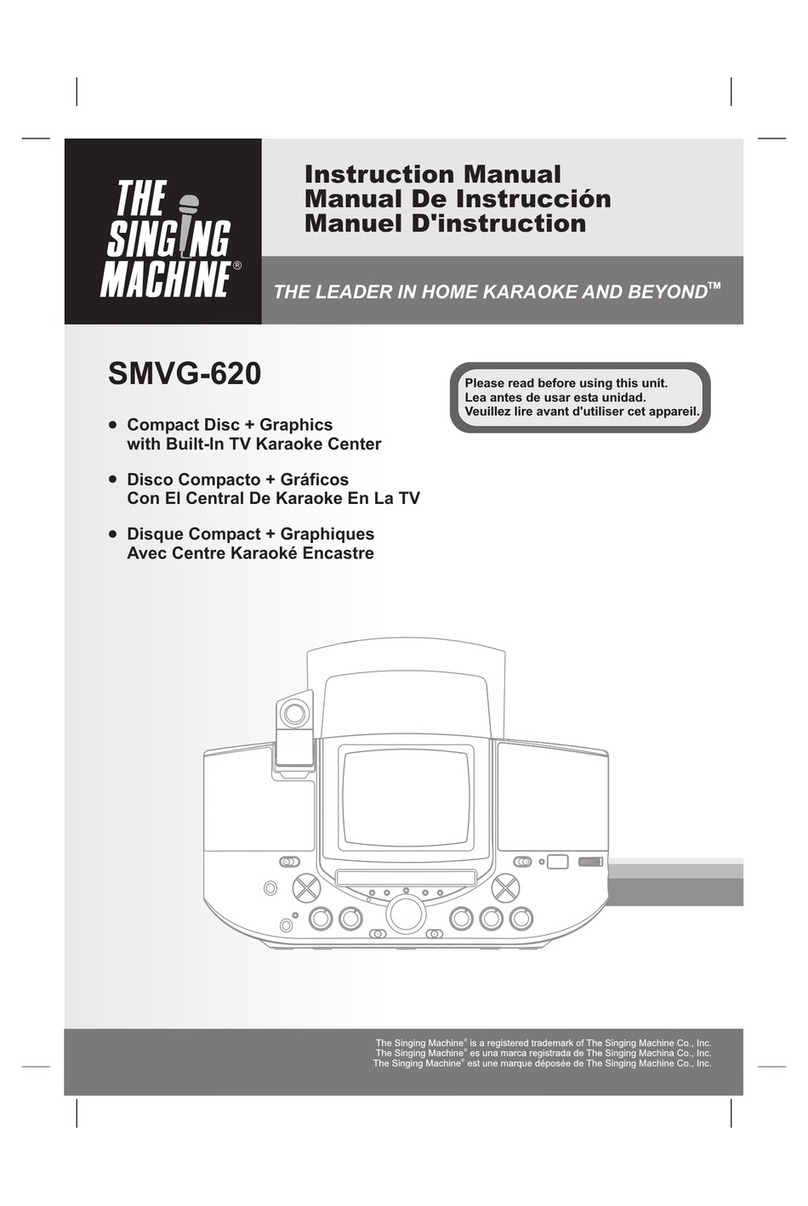 The Singing Machine SMVG-620 User manual