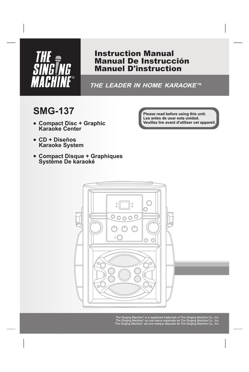 The Singing Machine SMG-137 User manual