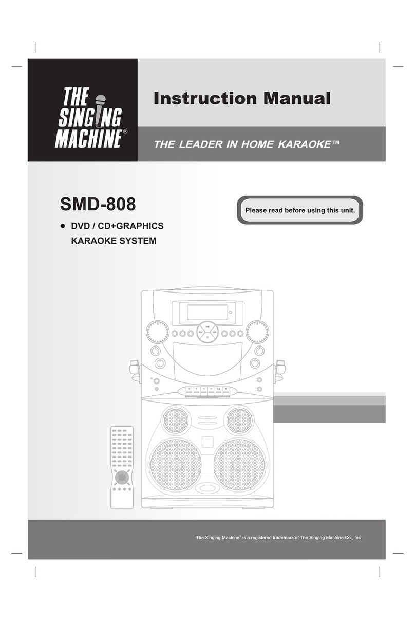 The Singing Machine SMD-808 User manual