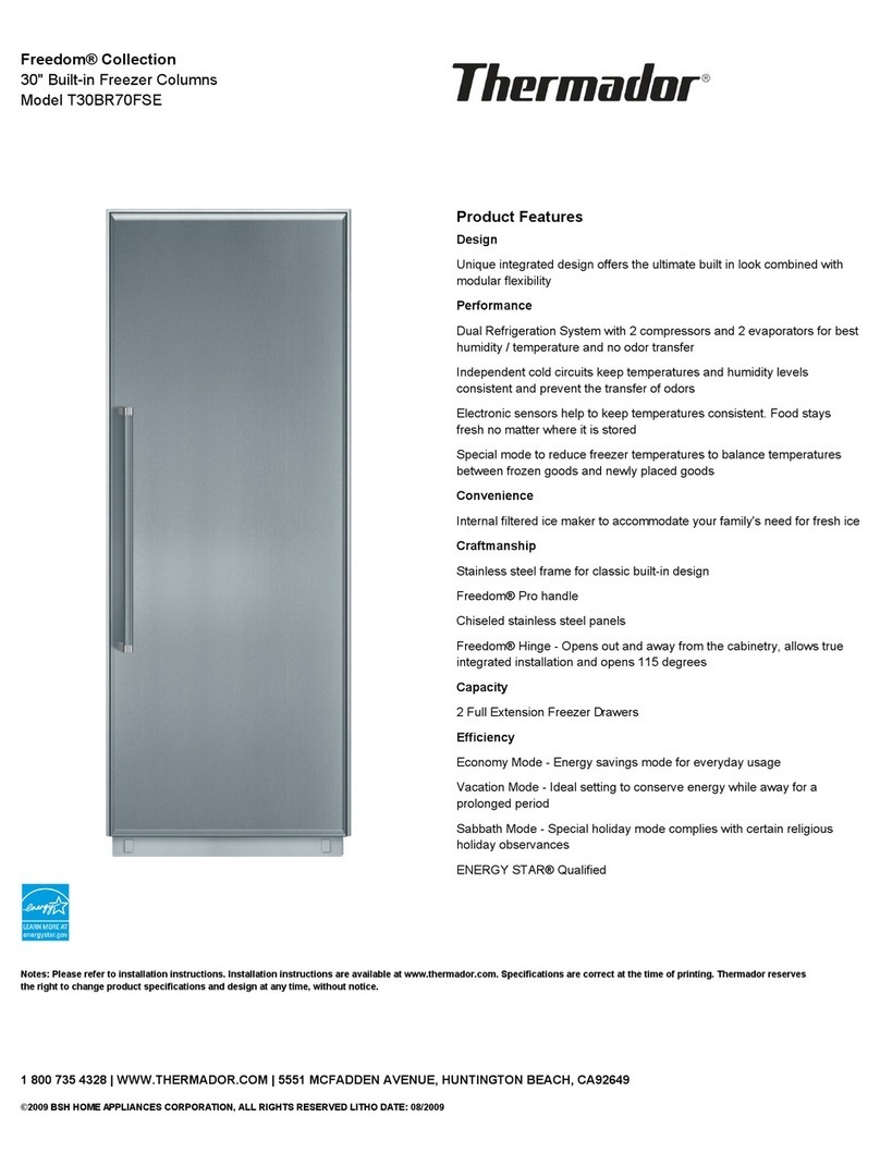 Thermador FREEDOM T30BR70FSE Specifications
