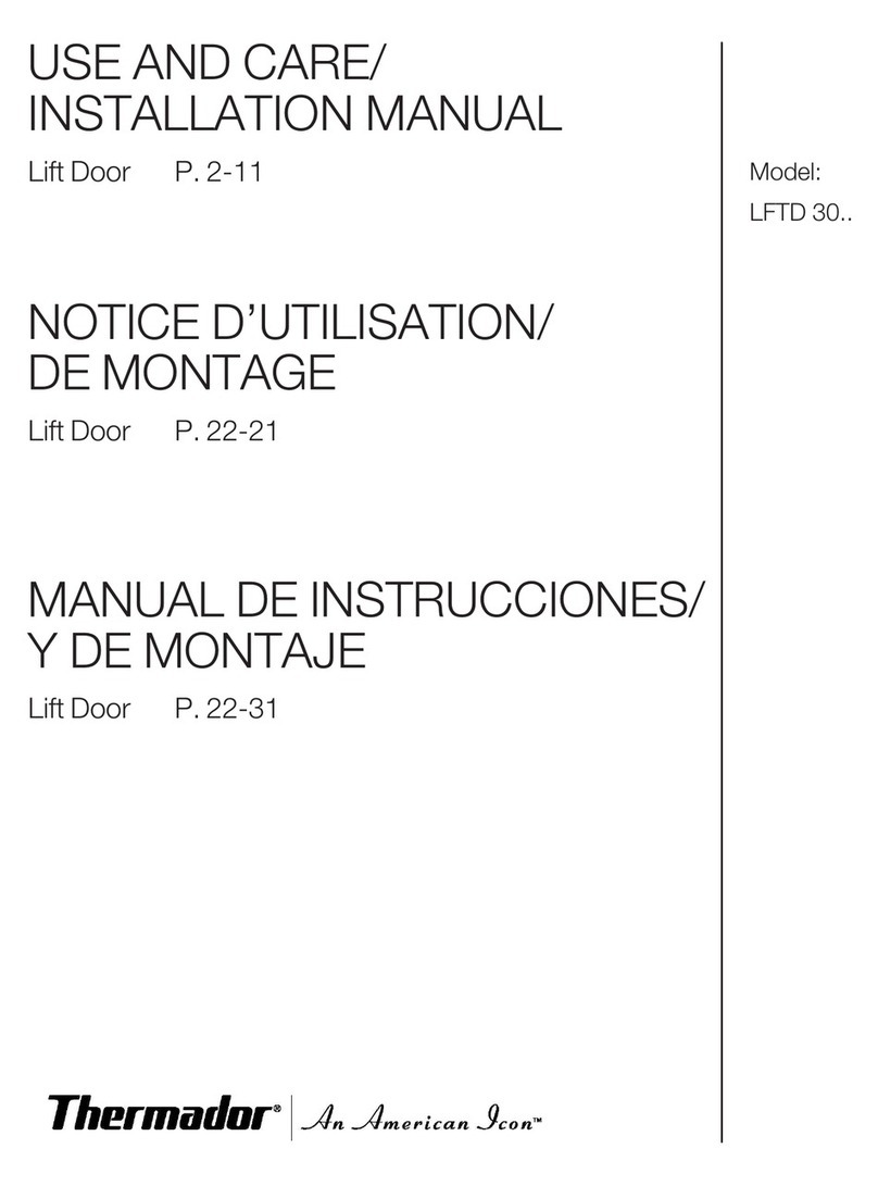 Thermador LFTD30M Operating instructions