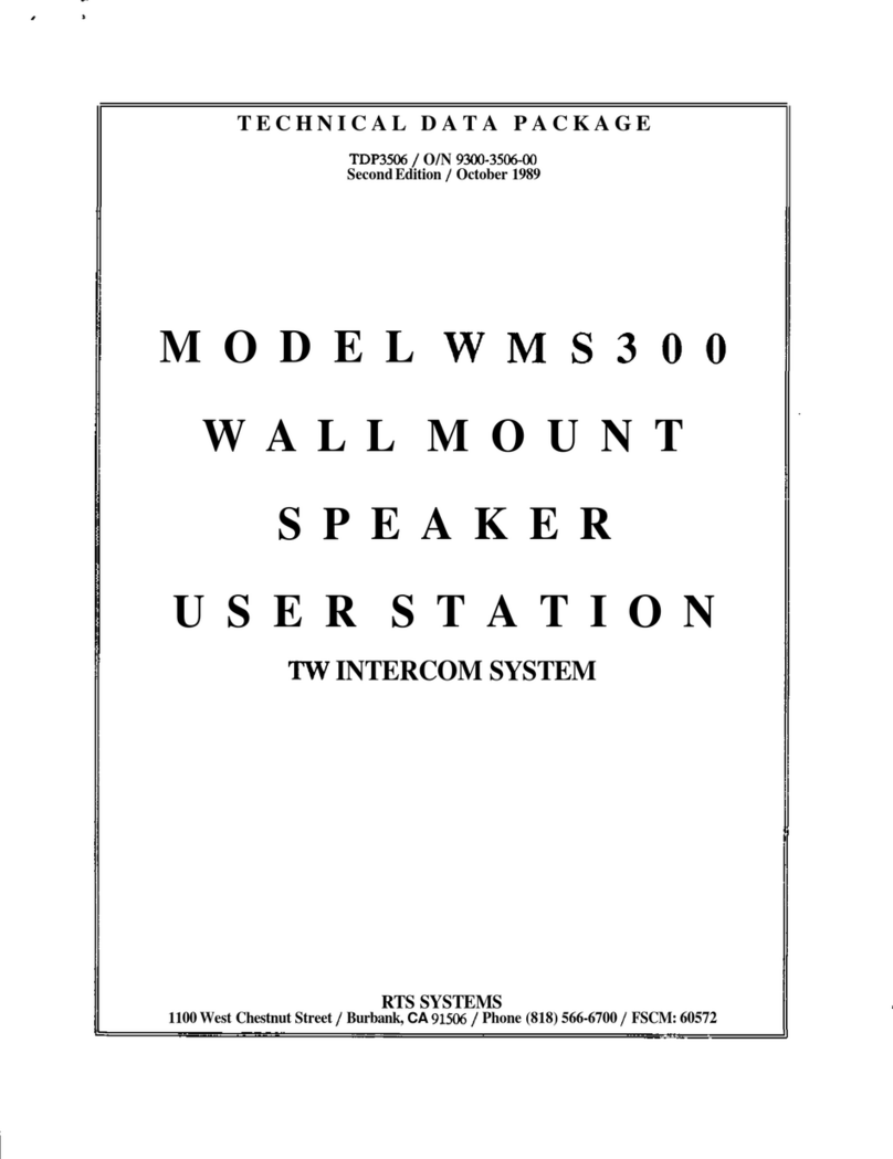 RTS WMS300 Technical data