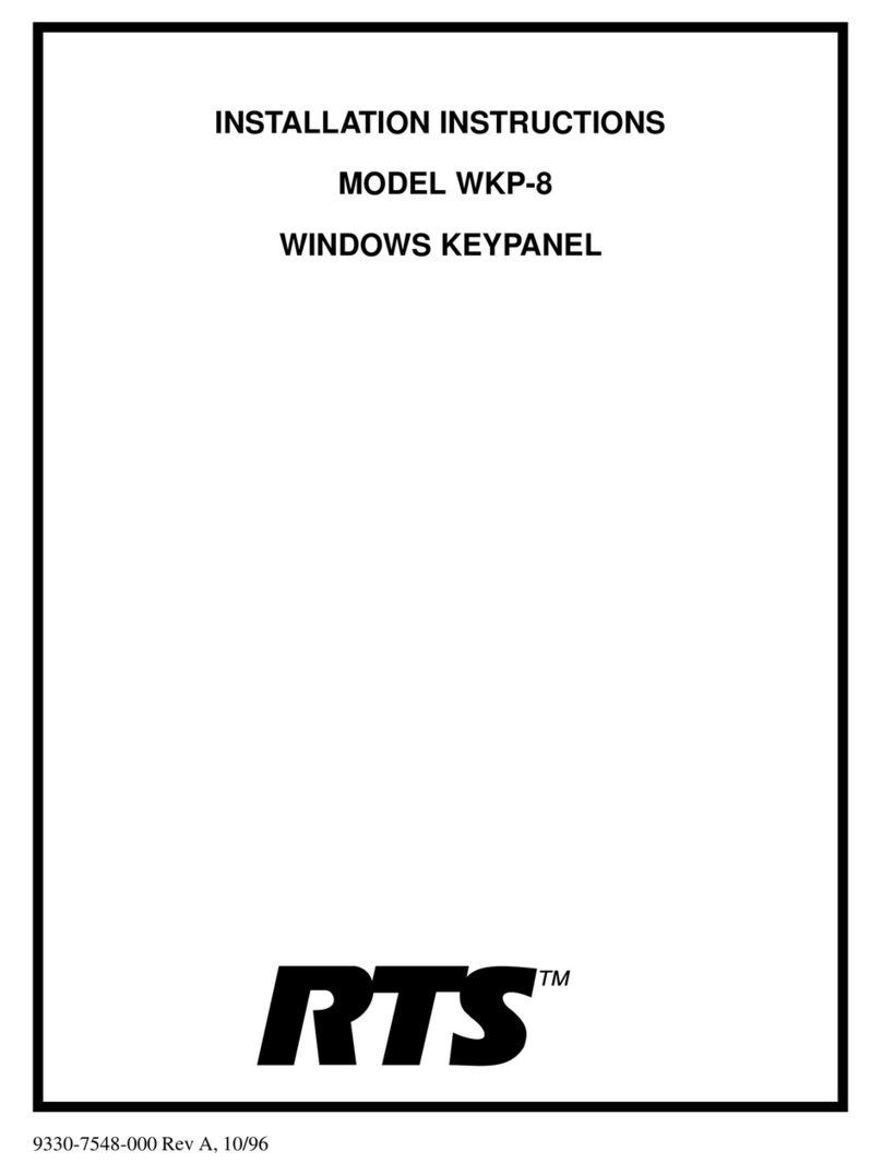 RTS WKP-8 User manual