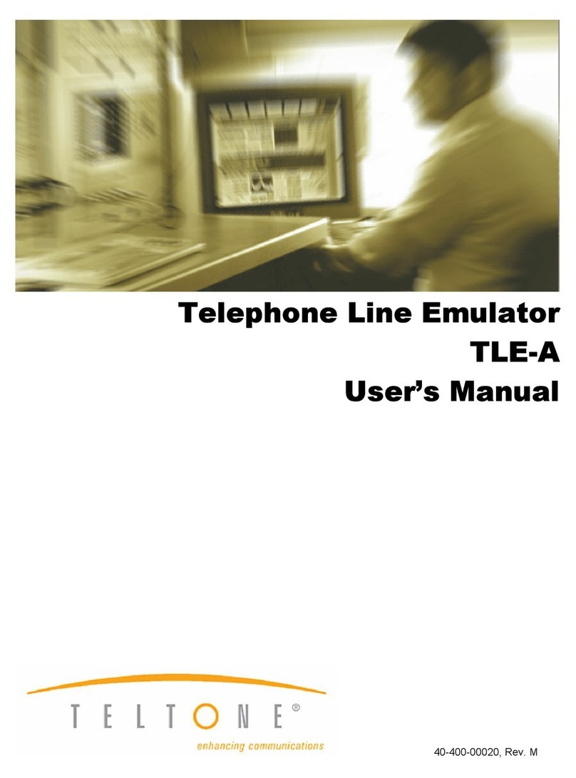 Teltone TLE-A User manual
