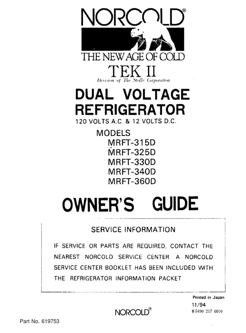 Thetford MRFT315D owner's guide