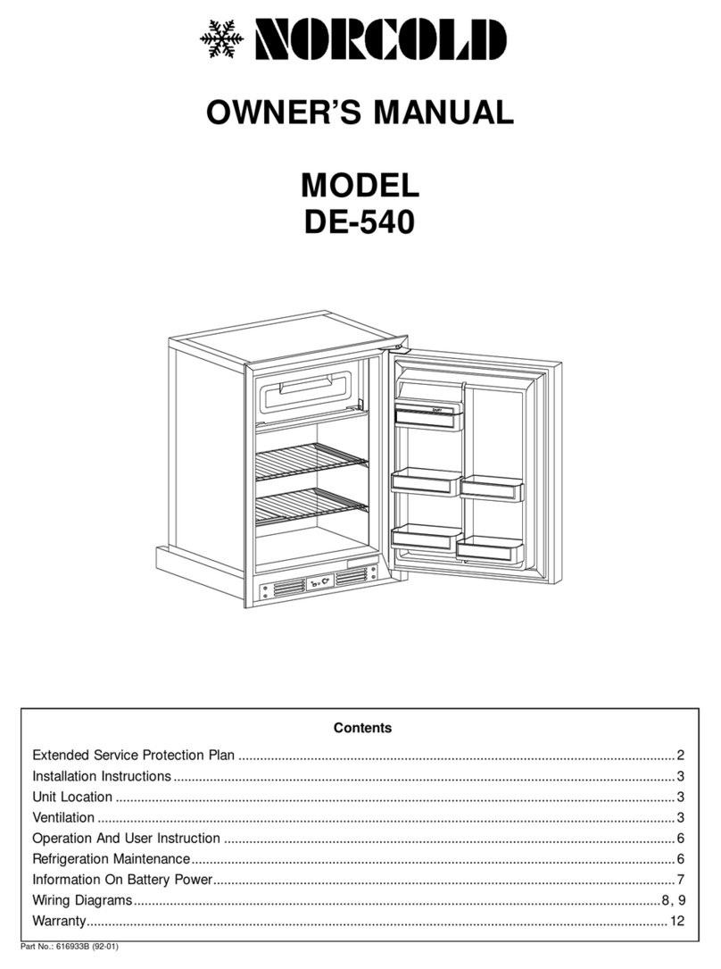 Norcold DE-540 owner's manual