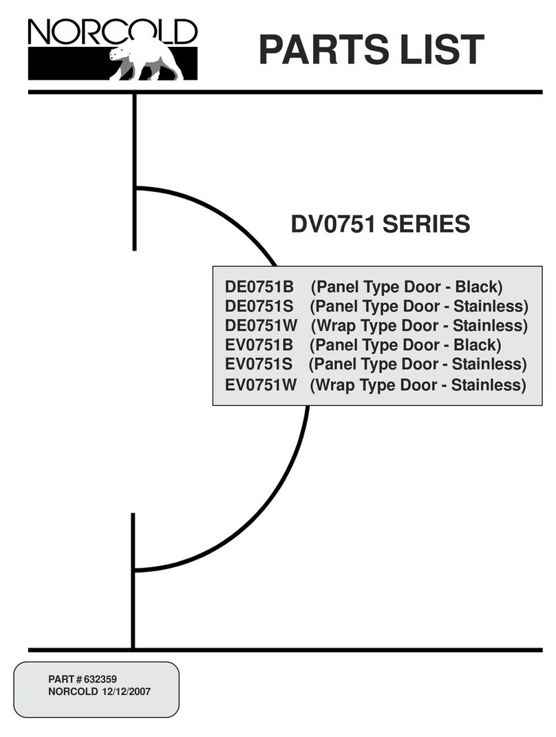 Norcold DE-0751S parts list