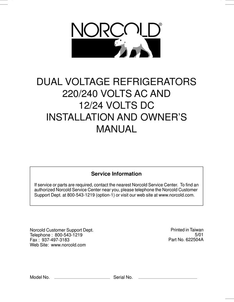 Norcold DE-0751S Installation instructions