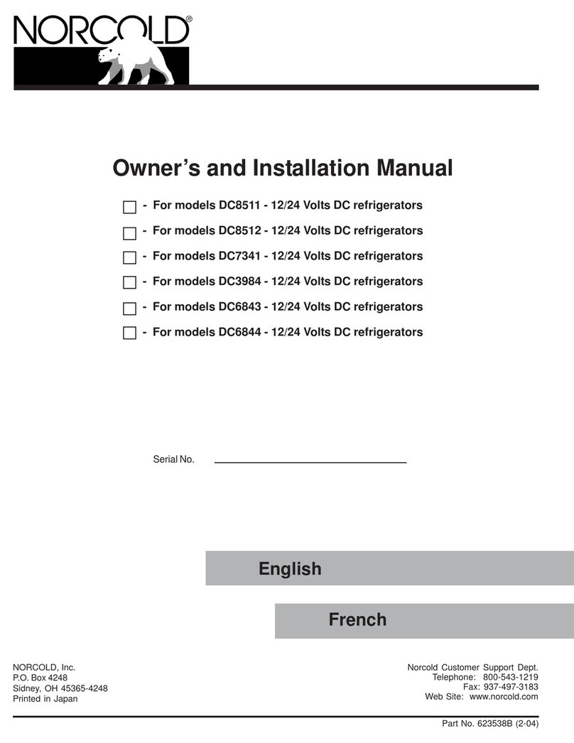 Norcold DC-3984 Owners & installation manual