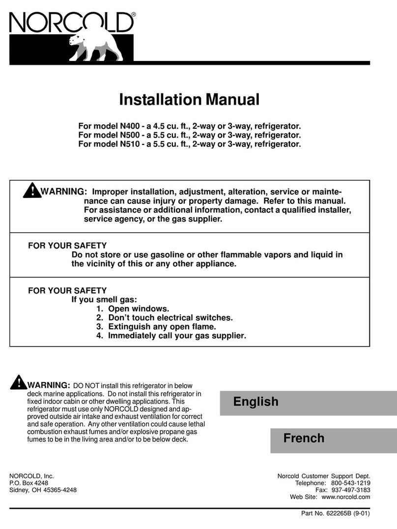 Norcold N400 User manual