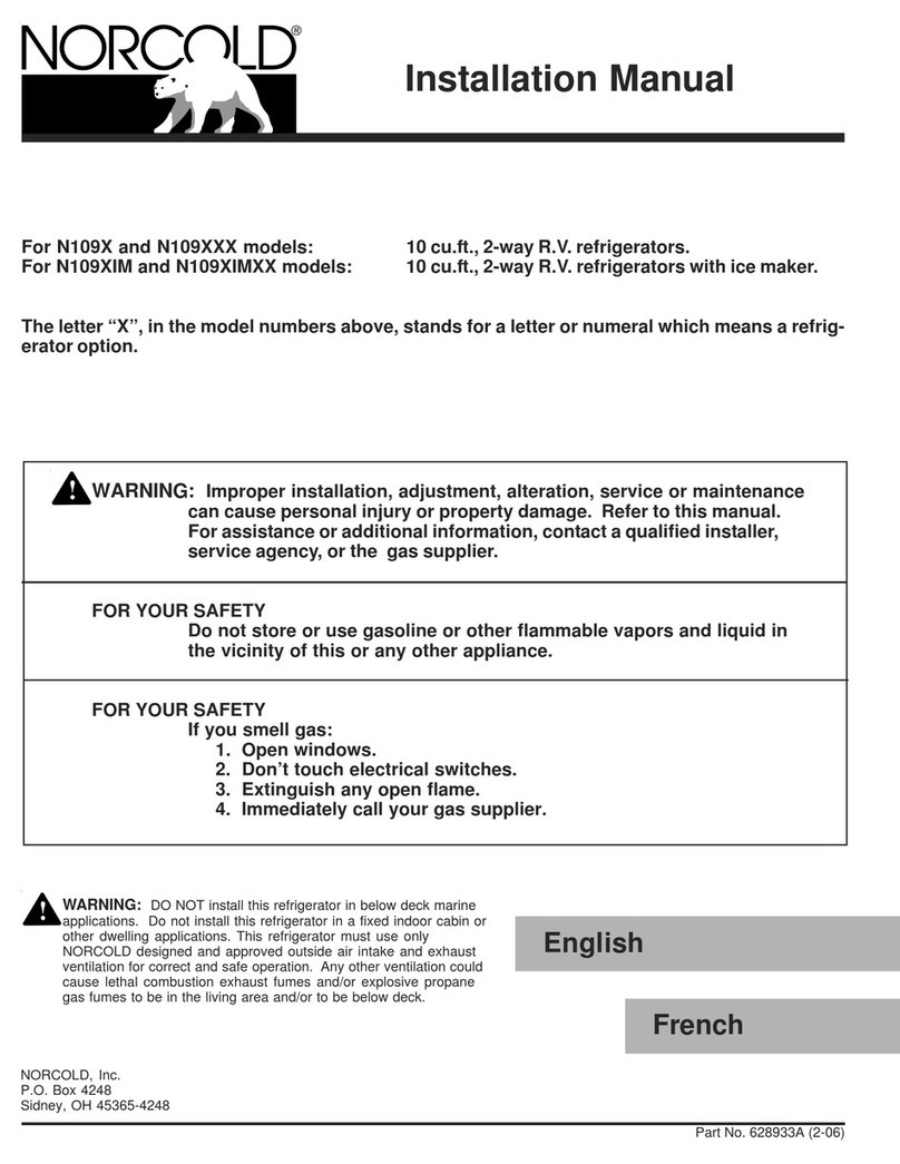 Norcold N1095 Series User manual