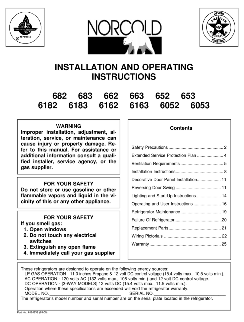 Norcold 6063 User manual