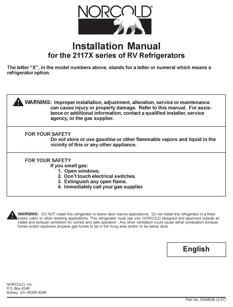Norcold 2117 User manual