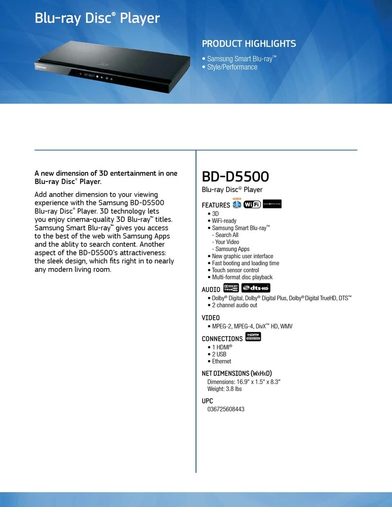 Samsung BD-D5500C Product highlights