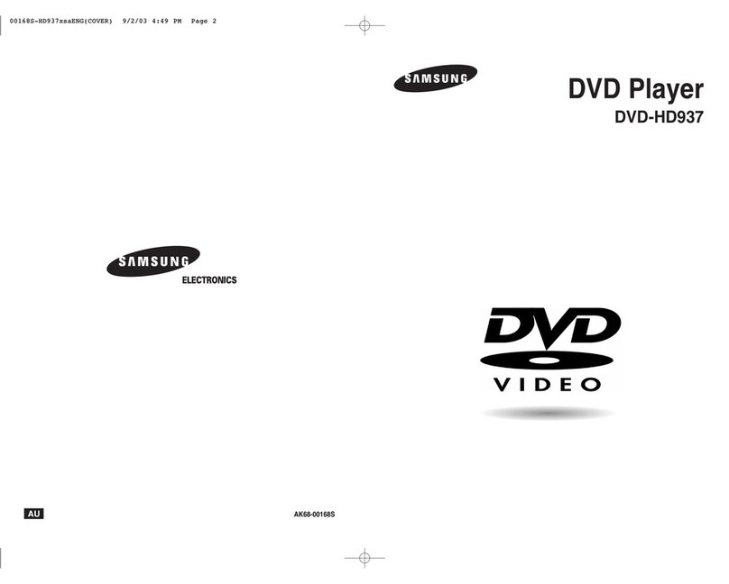 Samsung DVD-HD937 User manual