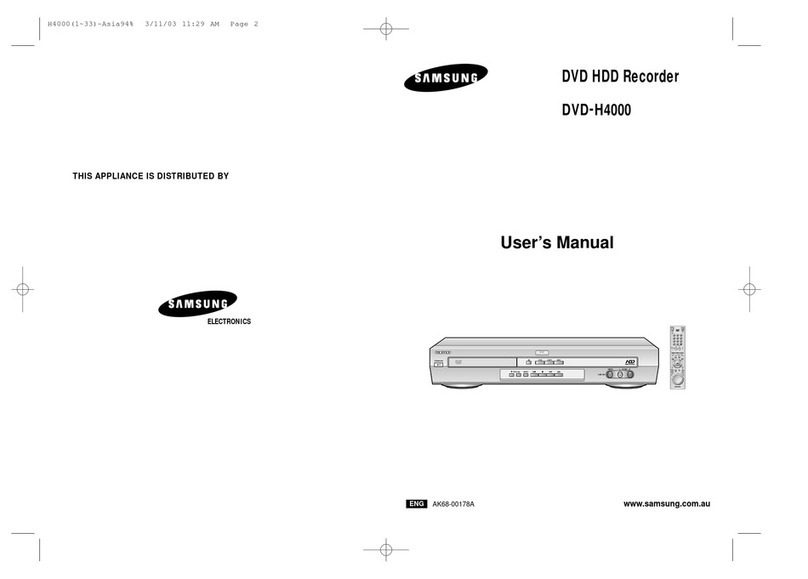 Samsung DVD-H4000 user manual