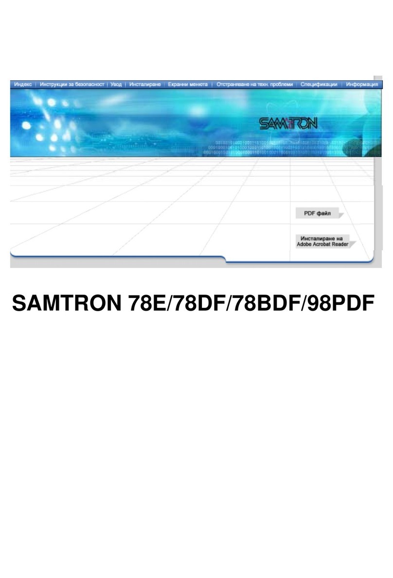 Samsung SAMTRON 78BDF User manual