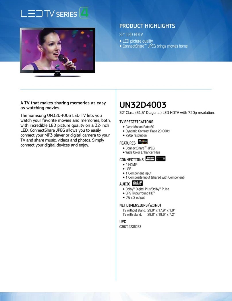Samsung UN32D4003 User manual Samsung UN32D4003 User manual