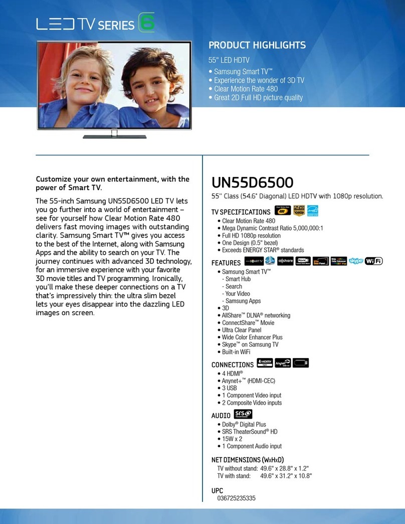 Samsung UN55D6500 User manual