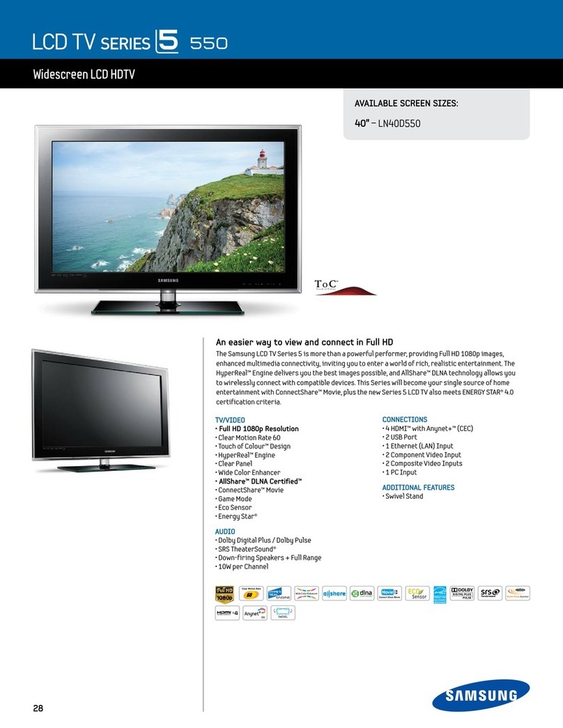 Samsung LN40D550 User manual