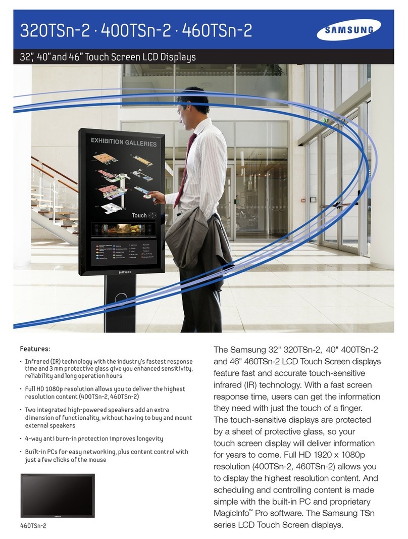 Samsung SyncMaster 320TSn-3 Specification sheet