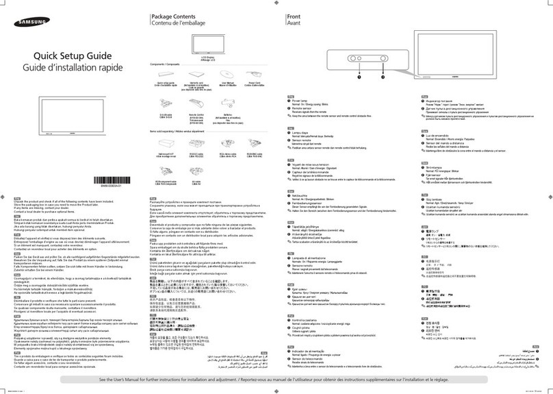 Samsung SyncMaster 400BX Quick setup guide