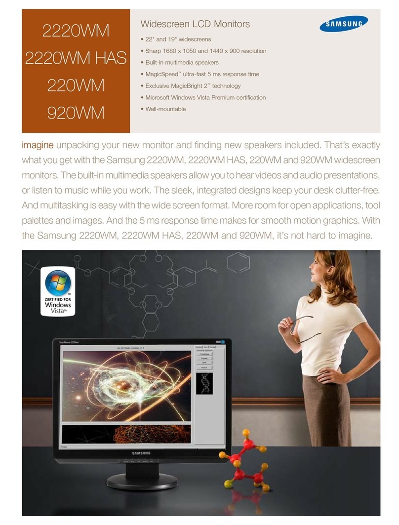 Samsung 220WM - SyncMaster 22" LCD Monitor User manual