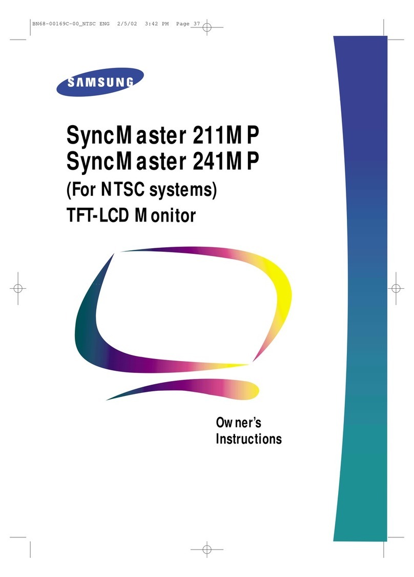 Samsung SyncMaster 211MP User manual Samsung SyncMaster 211MP User manual