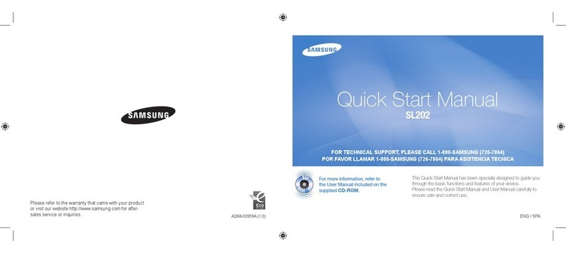 Samsung SL202 - Digital Camera - Compact Instruction manual Samsung SL202 - Digital Camera - Compact Instruction manual