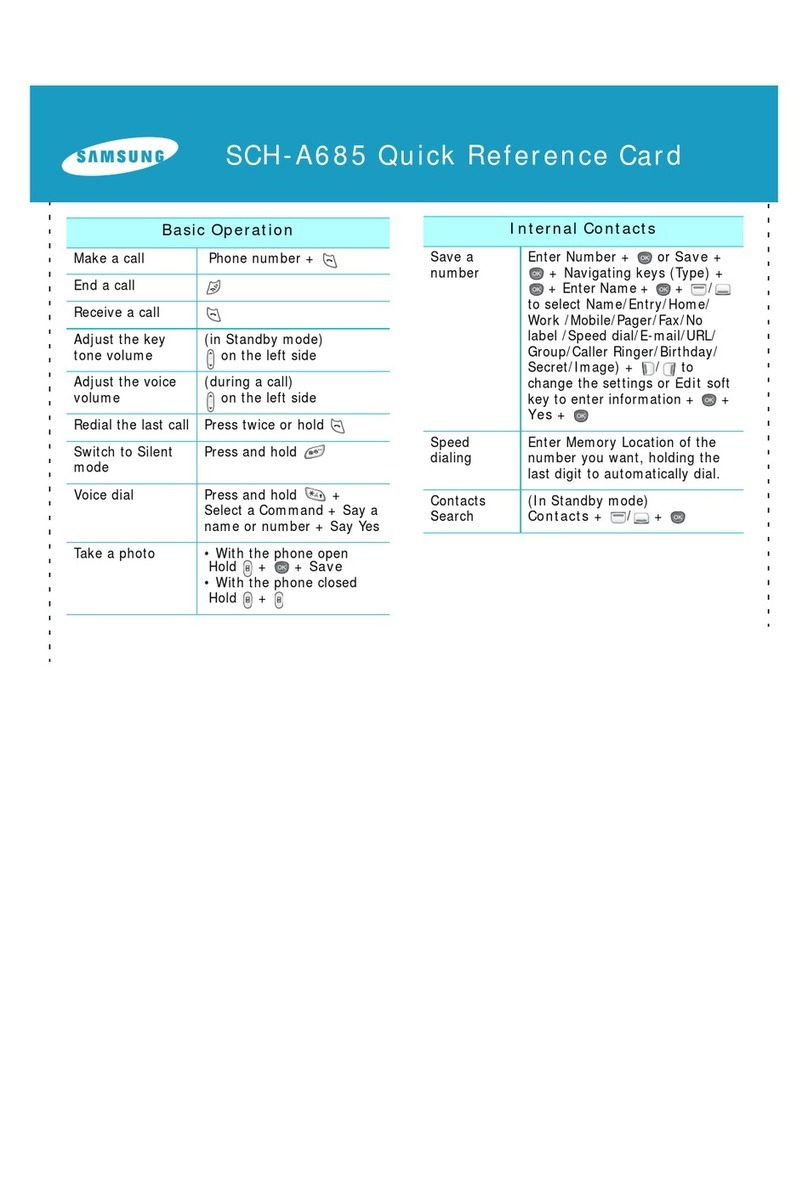 Samsung SCH-A685 Reference guide